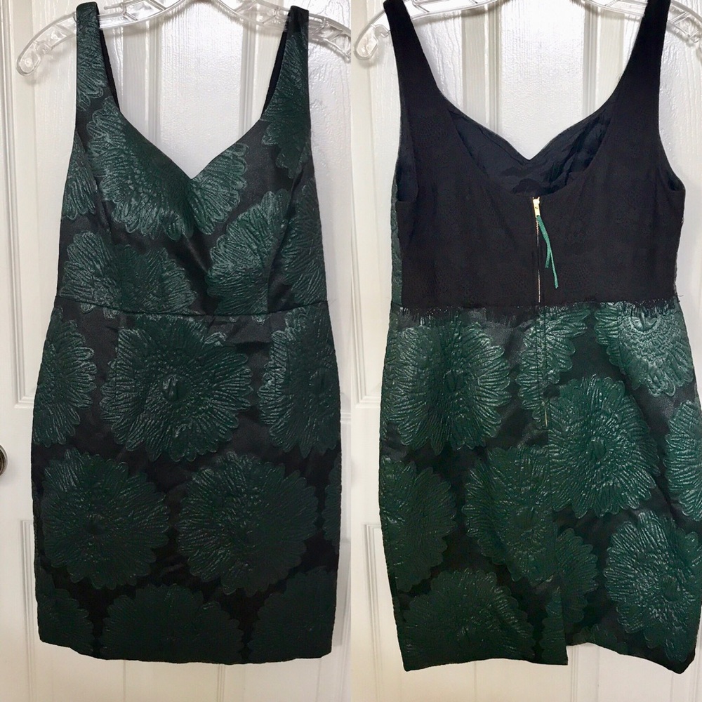 Anthropologies Leifsdottir Dress 6P Green/Black